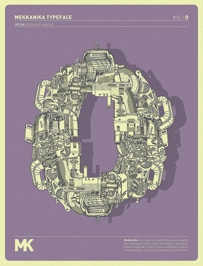 MEKKANIKA on the Behance Network #mechanical #riccardo #mekkanika #technical #sabatini #typography