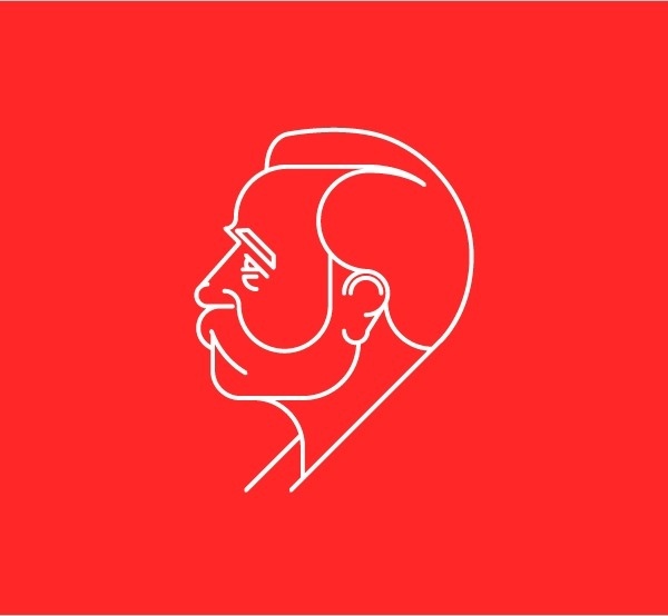Alfred Nobel #illustration #line #red