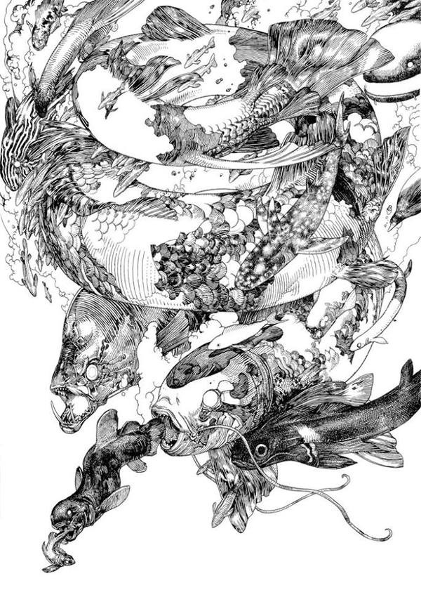 Katsuya Terrada, 'Spiral #5', Terra's Black Marker