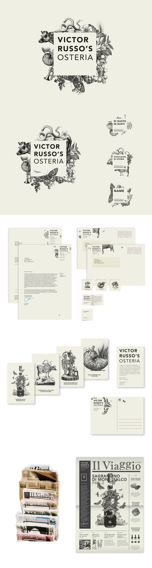 Victor Russo's Osteria #brand #identity