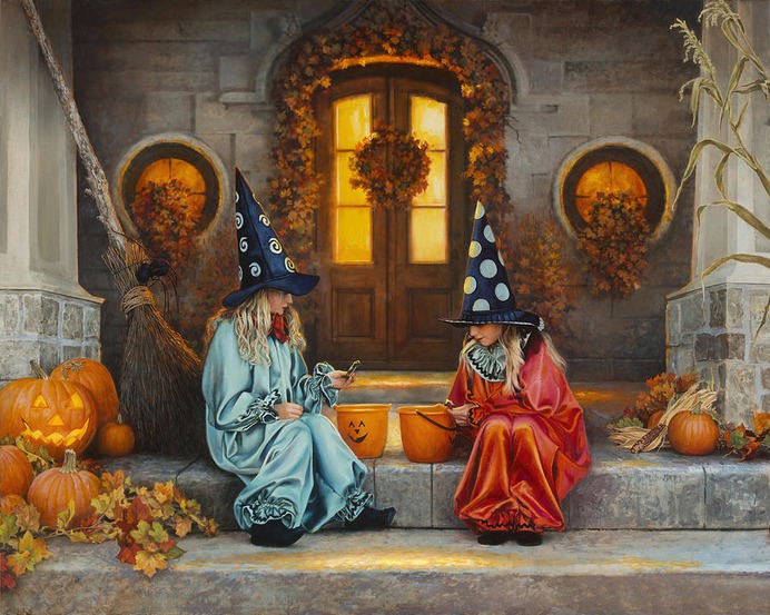 beginner easy halloween paintings & paint by numbers #painting
