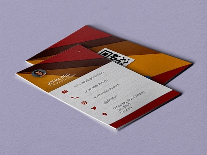 Material Design Business Card Template