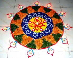Enlighten Rangoli Design