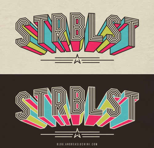 "STRBLST" #handmade #typography #retro #oldschool