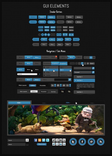 Black gui elements psd material Free Psd. See more inspiration related to Menu, Social media, Box, Blue, Black, Text, Social, Text box, Elements, Search, Drop, Media, Buttons, Psd, Material, Tab, Down, Search box, Vertical, Gui, Tooltip, Input, Pagination, Text input and Drop down on Freepik.