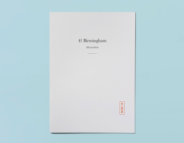 Brochure designed by Naughtyfish for 41 Birmingham, a boutique apartment development situated in Sydney's Alexandria district. #typography