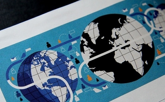 Global Communication. Client: Fortune | The Visual Work Of Mike Lemanski #blue #illustration #world