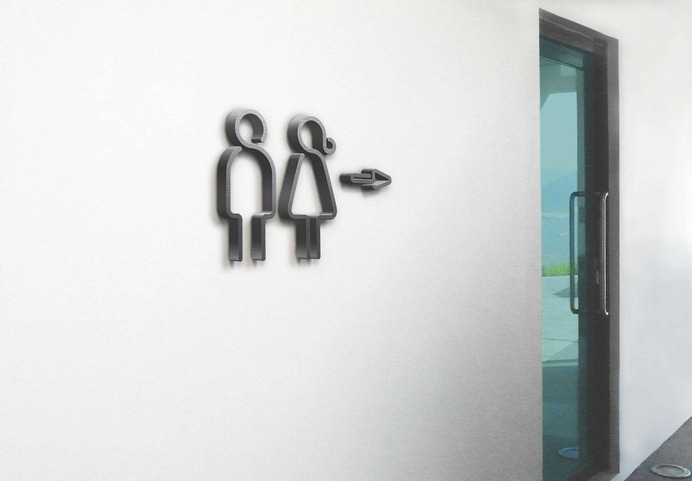 Wayfinding | Signage | Sign | Design | TOILET |极简黑色YHAHostelSignage青年旅社卫生间标识标志
