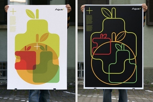 Agua+ - TheDieline.com - Package Design Blog #modern #agua #print #design #minimal #poster