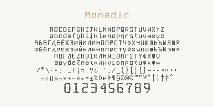 Monadic typeface (font) designed by Thoma Kikis. Teknike.com - #monadic #typeface #font #kikis #thomakikis #geometry #stencil #lettering #greek #latin #cyrillic #teknike