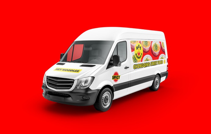Hey Noodles Cargo Van Wrapper