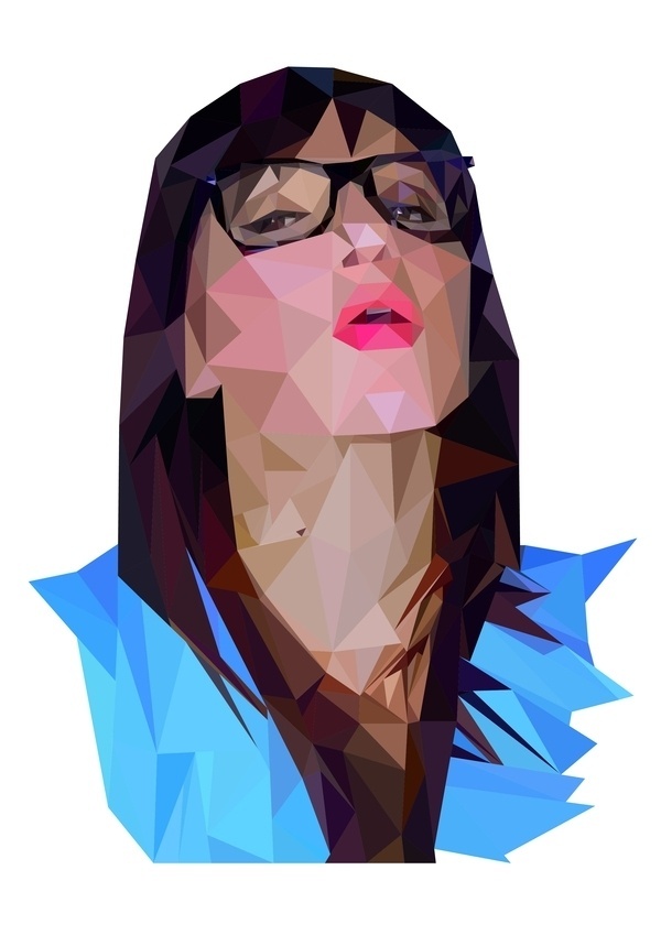 Self-portrait Project on the Behance Network #geometry #nurdinova #self #karina #illustration #portrait