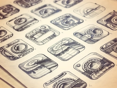 iPhone App Icon Sketches by Ramotion #icon #digital #illustration #app #art