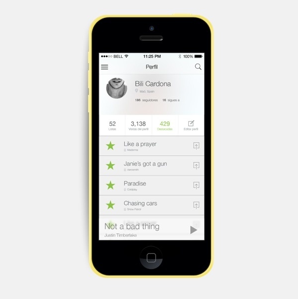 Spotify iOS7 (conceptual) on Behance #music #design #app #spotify
