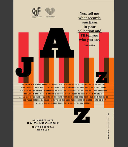 Martino & Jaña: Guimarães Jazz 2012 #jazz #design #graphic