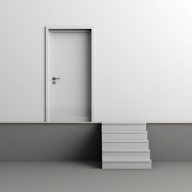 A collection of deliberately inconvenient objects, by Athens-based architect Katerina Kamprani. #interior #objects #sculpture #installation #door #design #steps #architecture #inconvenient #stairs
