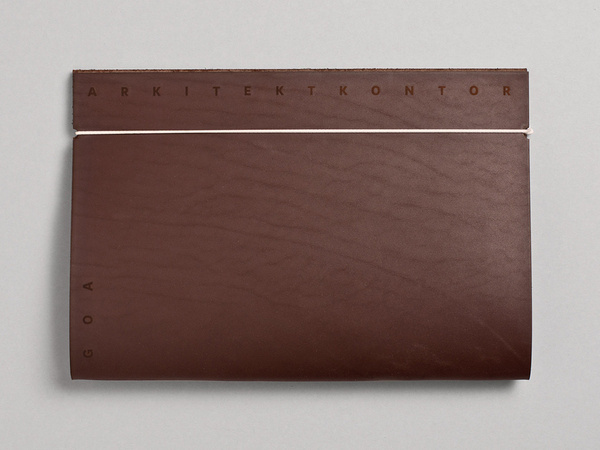 Logo and debossed leather wallet designed by Heydays for Oslo based architecture studio Goa Arkitektkontor #logo #branding