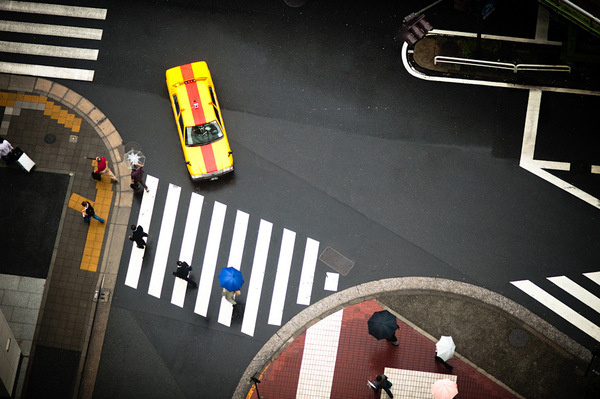 Intersection 08.jpg #streets #yellow #skyscraper #cab #york #new