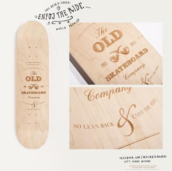 Graphic-ExchanGE - a selection of graphic projects #old #simple #wood #burned #natural #skateboard #typography