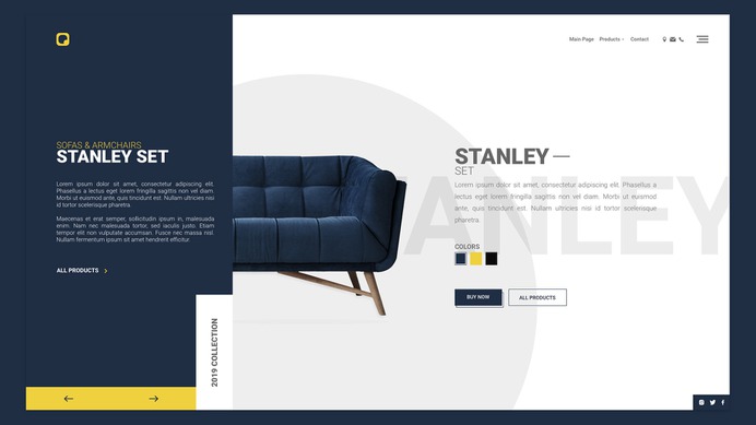Sofas & Armchairs Landing Page on Behance