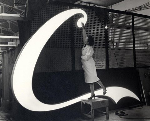 Piccadillly Sign Coca-Cola C 1954 #coke #logo #picture #vintage