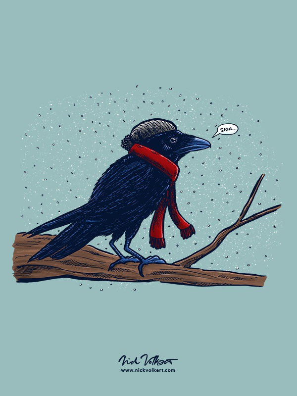 Crows, the smartest of the birds of the Midwest, frequent visitors of Illinois, made a dumb decision staying behind for the Winter.