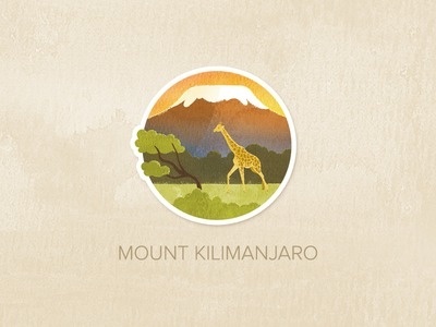 Day Fifteen: Mount Kilimanjaro #logo #illustration