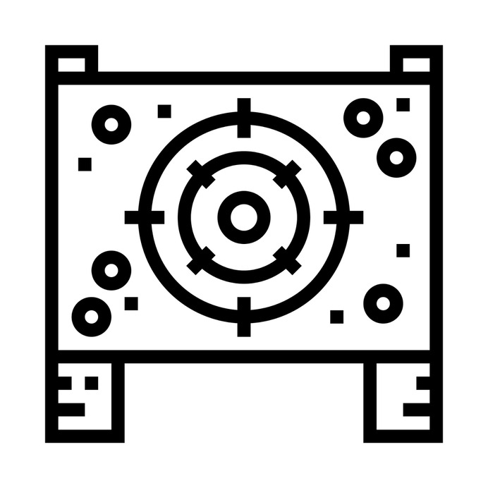 See more icon inspiration related to target, board, targeting, bullets, shoot, shooting, weapons and signs on Flaticon.