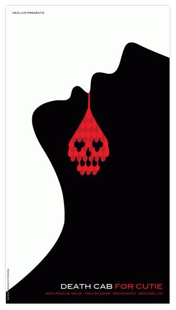 Death Cab For Cutie at Red Rocks, CO | Credit: Dan Stiles | 3 color silkscreen #cutie #dan #cab #for #poster #stiles #death