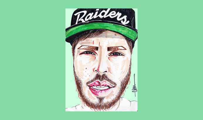 Chris for 'Birthday Special' series by Chiamaka Ojechi #illustration #pastel #mintgreen #raiders #markers #promarkers #minimal