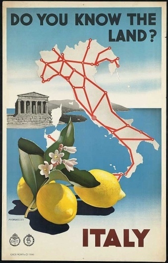 Italy.jpg (JPEG Image, 600x937 pixels) #lemons #vintage #poster #art #italy