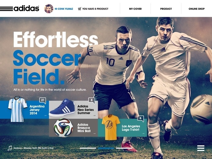 Adidas #adidas #site #ipad #design #minimal #art #sport #web