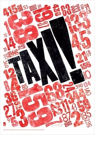 FFFFOUND! | Blanka || Supersize #letterpress #taxi #woodblock #typog #typography