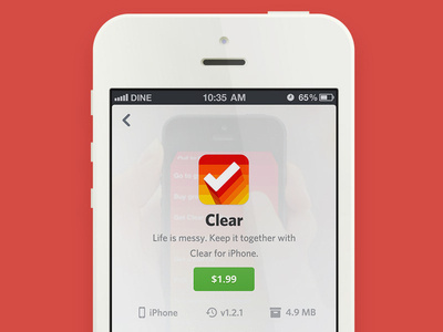 App Detail View [with Animation] #flat #design #iphone #screen #app