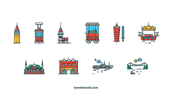 Icons of Istanbul by Tamer Koseliturkey #turkey #design #icons