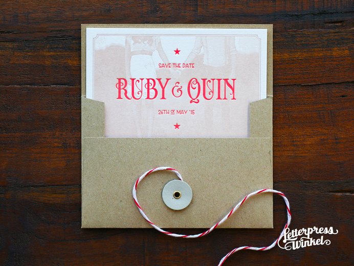 Letterpress wedding invite by Letterpress Winkel