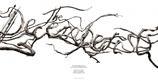 Sean Freeman // The Decemberists • Twigs #tree #direction #physical #art #branches #typography