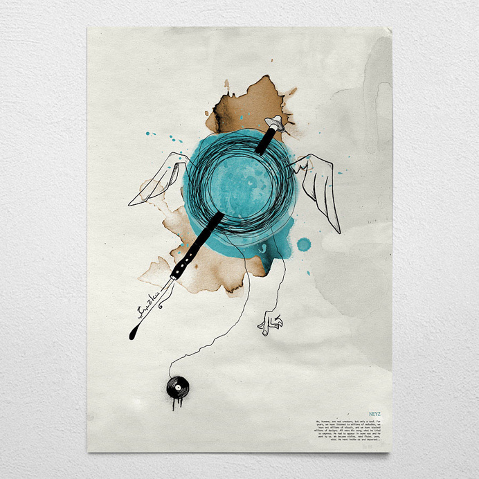 #neyz #beige #poster #wallart #flute #melodie