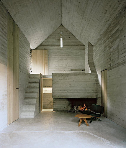 An interior of a cabin in the wood