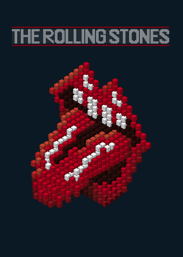 Fifty New Logos for The Rolling Stones Project on Behance #isometric #lips #stones #rolling