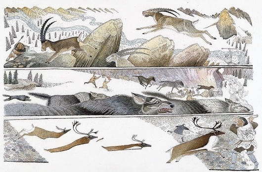 a-chart-illustrates-early-hunting-jack-unruh.jpg 900×594 pixels #illustration