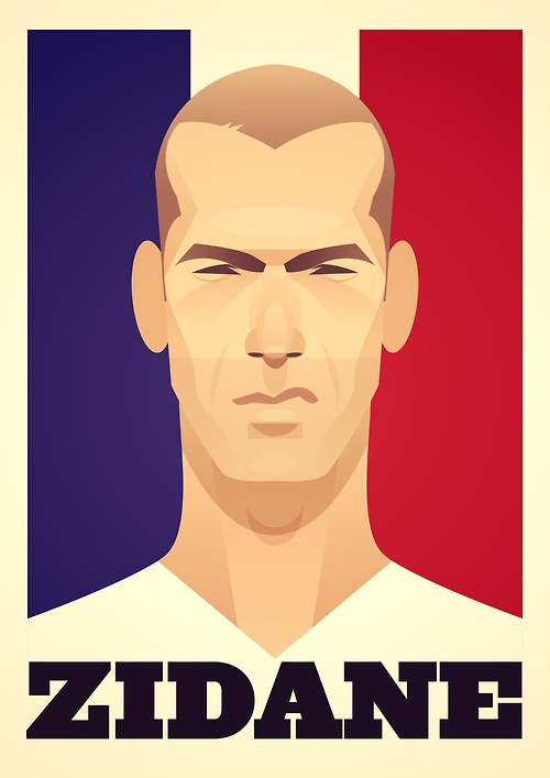 Zidane by Stan Chow #illustration #face #zidane