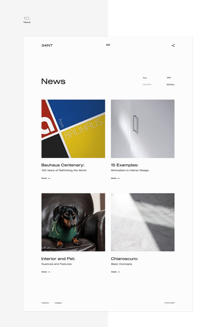 34INT. Website on Behance