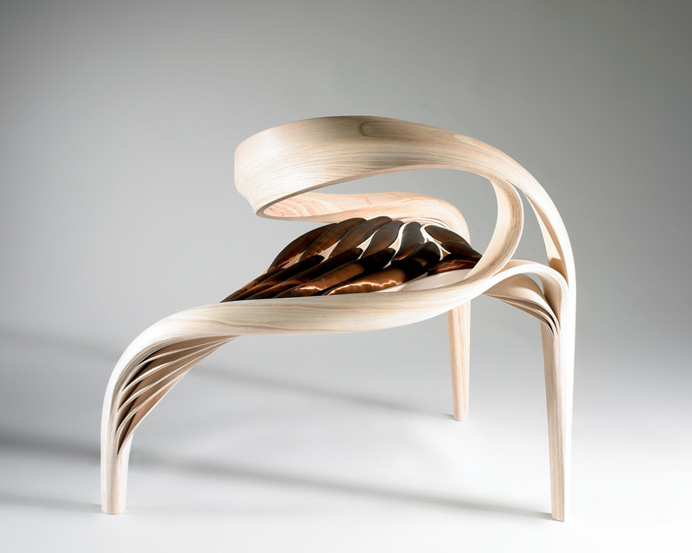 Wood chair, sculpture, Joseph Walsh