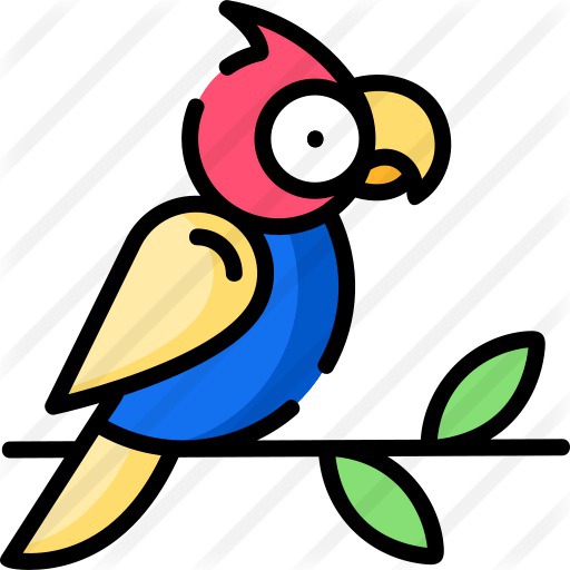 See more icon inspiration related to parrot, bird, parrots, animal kingdom, birds, nature, animals and animal on Flaticon.