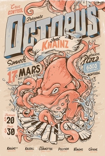 Octopus | Flickr - Photo Sharing! #illustration #design #flyer #sepra4life