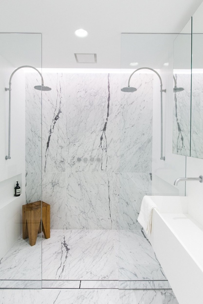 Paddington by cm studio. #bathroom #minimal #cmstudio #marble #shower
