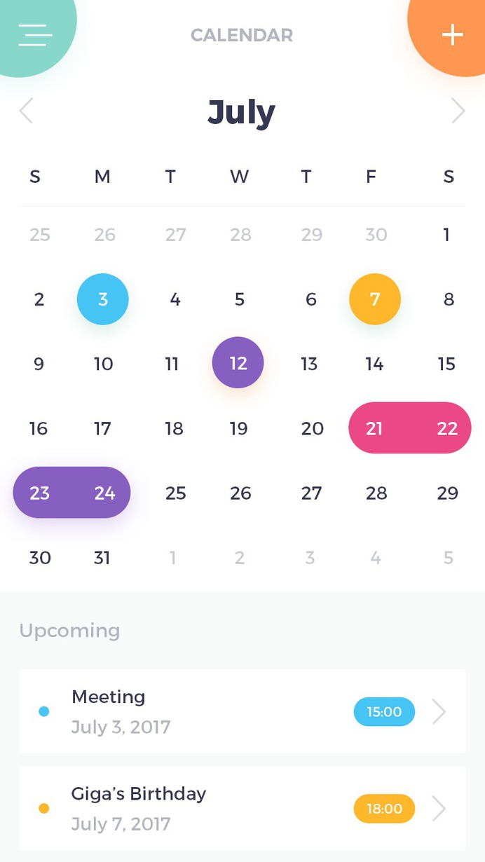 Calendar UI