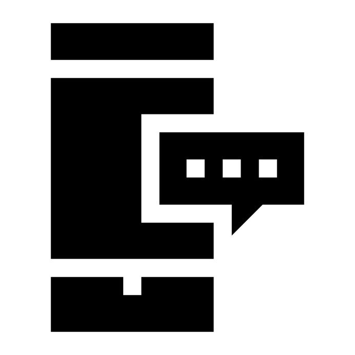See more icon inspiration related to chat, chat bubble, electronics, conversation, mobile phone, communications, smartphone, cellphone, mobile and technology on Flaticon.