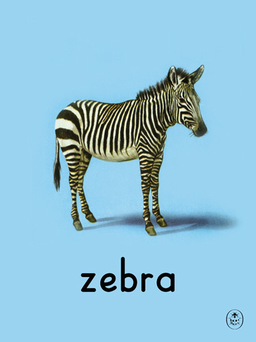zebra Art Print by Ladybird Books Easyart.com #print #design #retro #artprints #vintage #art #bookcover